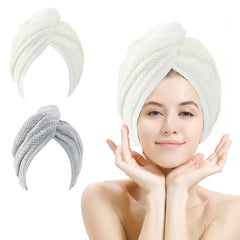 M-bestl serviette cheveux absorbante beige pour seche rapide