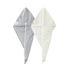 M-bestl serviette cheveux absorbante gris pour seche rapide