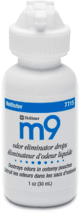 Gouttes M9 éliminant des odeurs, flacon 1 oz, pratique et portable.