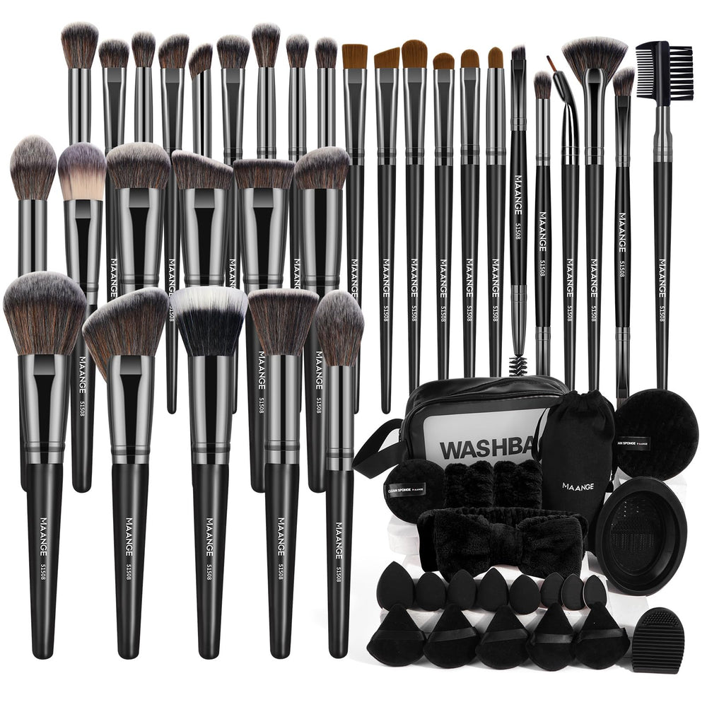 MAANGE ensemble pinceaux 54 pièces dans une pochette velours pratique en voyage.