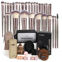 Ensemble MAANGE de pinceaux maquillage 51 pièces pour un fini naturel.
