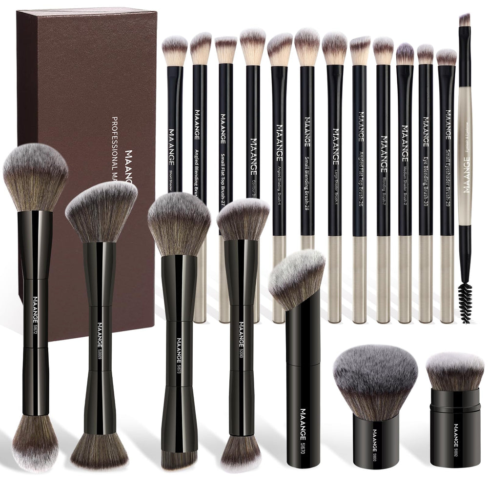 Pinceaux MAANGE dans un coffret élégant pour un rendu homogène et précis.