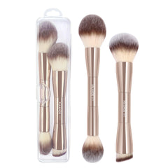 Pinceau double-face MAANGE pour fond de teint, application homogène et rapide.