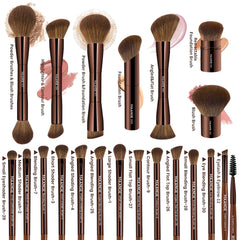 Pinceaux MAANGE fond de teint – trois brosses pour couvrance naturelle.