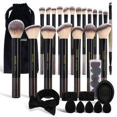 Pinceaux MAANGE ensemble 30 pièces etui pour routine complète de maquillage.