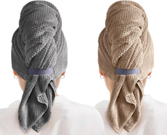 MABAO serviette-cheveux-microfibre-large offre un séchage rapide pour cheveux longs.