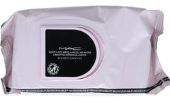 MAC lingettes douces avec eau micellaire pour démaquillage rapide et confort.