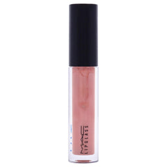 MAC LipGlass PRRR – échantillon couleur avec pigment riche pour une teinte audacieuse.