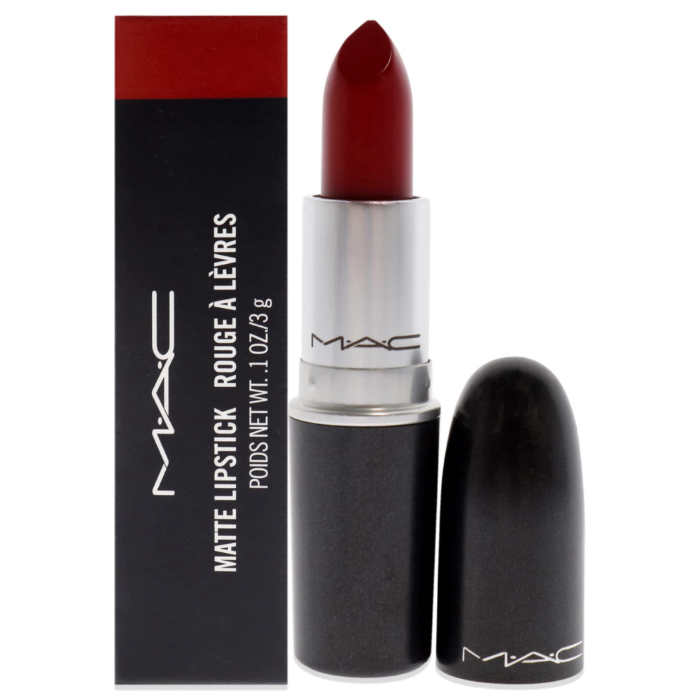 MAC Rouge à lèvres Matte 612 Rouge Russe dans son étui, couleur sophistiquée et pratique.
