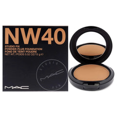 MAC Studio Fix Poudre NW40 – application flatteuse pour un teint homogène.