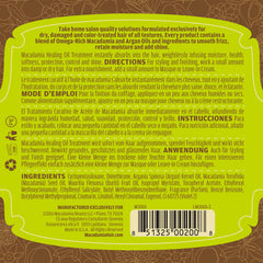 Macadamia Natural Oil, composition-omega, riche en oméga essentiels pour les cheveux.