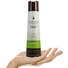 Macadamia Professional – application sur cheveux, nettoie en douceur sans les alourdir.