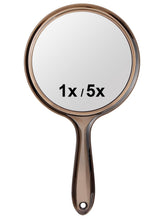 Miroir Macaki à main avec anse, face double 1x et 5x