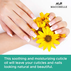 Application ciblée sur cuticules avec Maccibelle pour peau douce après la manucure
