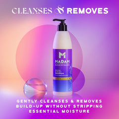 MADAM Revive & Reset Shampoing – pompe pour une distribution précise.