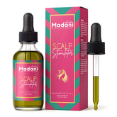 Madani Naturals Stimulateur Cuir Chevelu - bouteille pour nourrir et revitaliser les cheveux