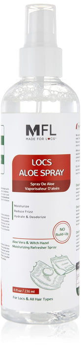 Made For Locs Aloe Refresher Spray – bouteille visible, hydratation légère pour locs.