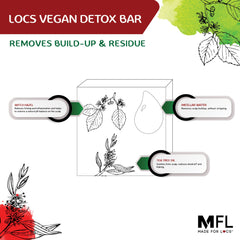 Parfum spa aromatique de Made For Locs Detox Bar apaise le cuir chevelu et neutralise les odeurs.