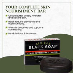 Madina Savon Noir Africain — aperçu peau: peau plus uniforme après usage.