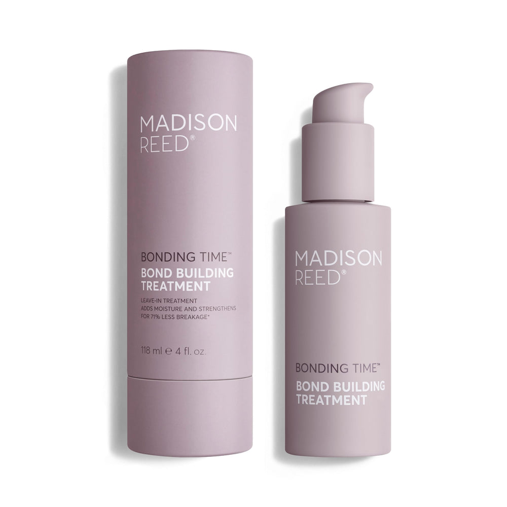 Bonding Time de Madison Reed : bouteille du sérum, pour hydrater et renforcer les cheveux.