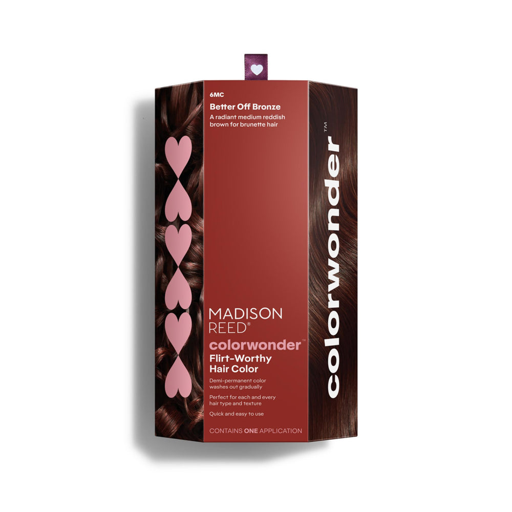 Colorwonder Madison Reed couleur-intense sur cheveux bruns, résultat vibrant