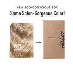 Crème colorante Madison Reed 9N prête à être appliquée.
