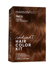 Madison Reed Radiant Color Kit 7NCG — emballage pratique pour coloration à domicile.