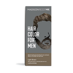 Kit complet Madison Reed Mr Hair Color pour Hommes en brun clair, prêt à l’emploi.
