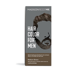 Madison Reed Mr. Homme – boîte colorant Brun moyen, couvrant les gris pour un rendu naturel.