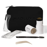MADLUVV kit tampon sourcils avec boîtier voyage pour retouches rapides