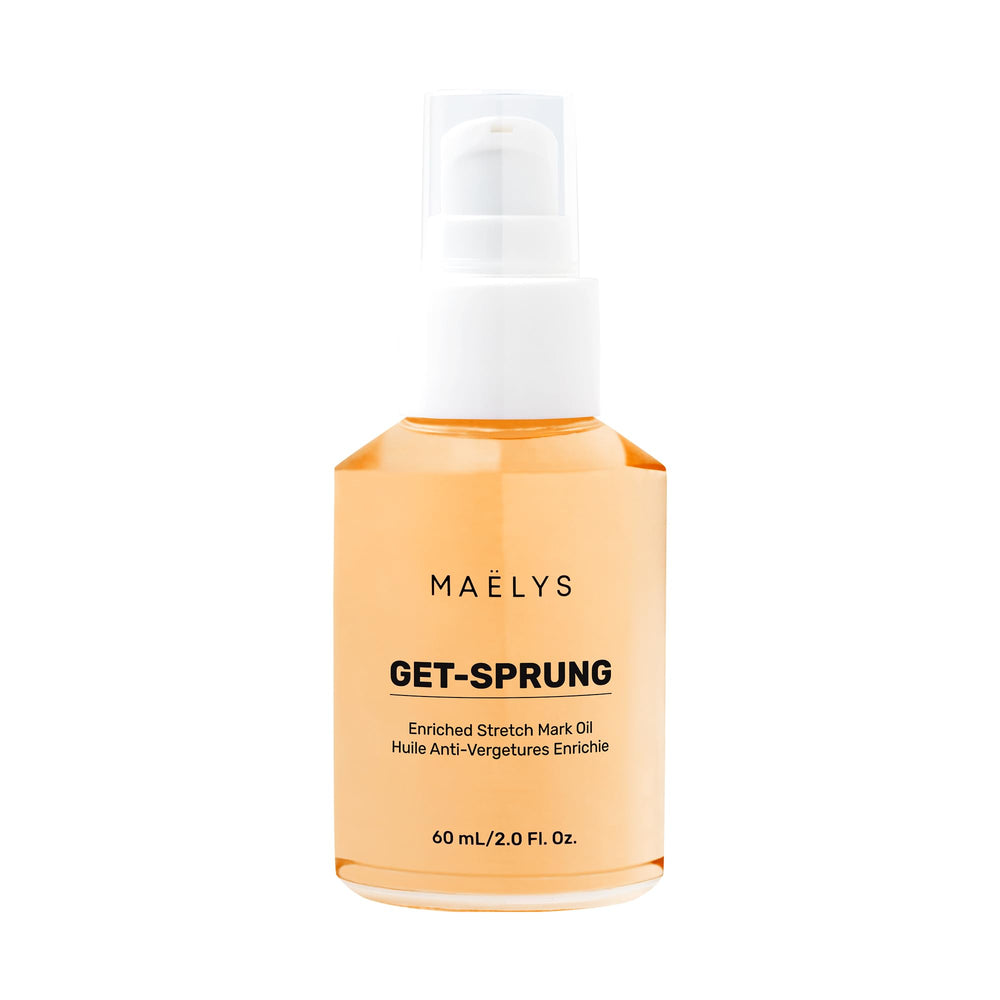 Maëlys Get-Sprung: flacon huile anti‑vergetures offrant un fini lumineux et fluide