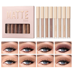 MAEPEOR ombre liquide matte ensemble 8 couleurs - palette polyvalente pour un look naturel