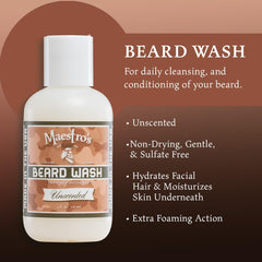 Maestro's Classic Lavage de Barbe en douche, rituel rapide pour barbe propre.