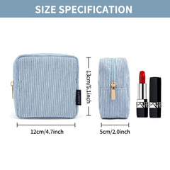 MAGEFY trousse maquillage bleue ouverte, poches intérieures visibles