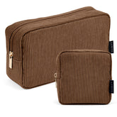 Trousse Magefy en corduroy brun, rangement élégant pour le sac