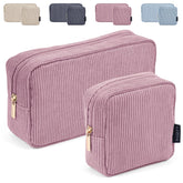 Trousse MAGEFY velours côtelé rose grand format pour le quotidien et le voyage