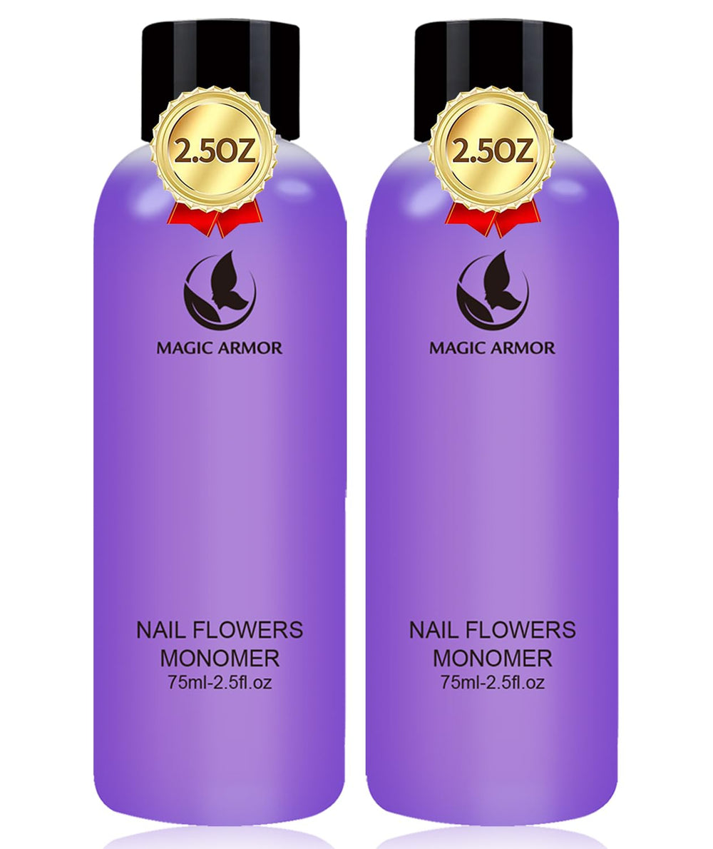 MAGIC ARMOR flacon monomère acrylique clair et durable pour extensions.