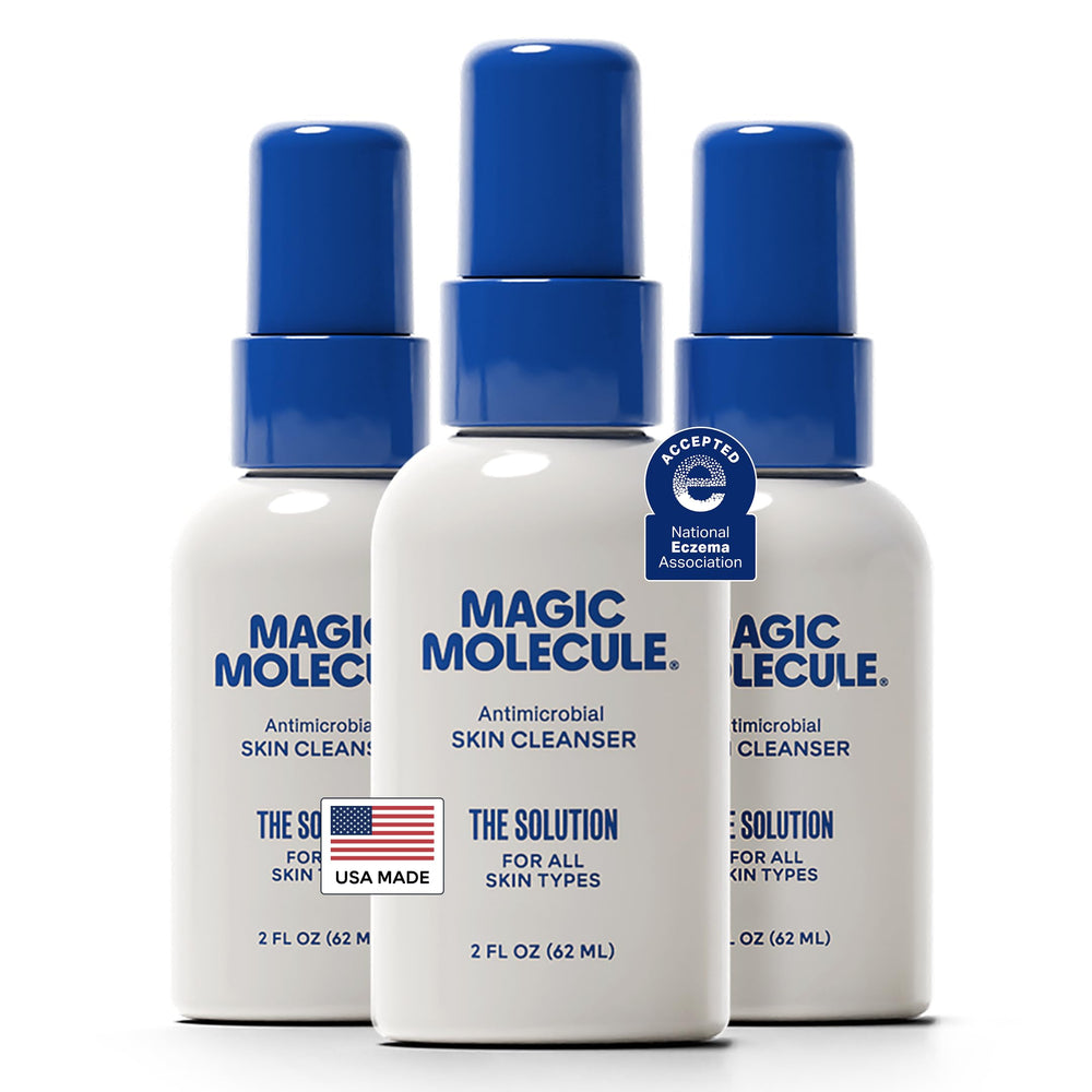 Magic Molecule nettoyant-visage-pulverisateur, douceur pour peau sensible et pores propres.