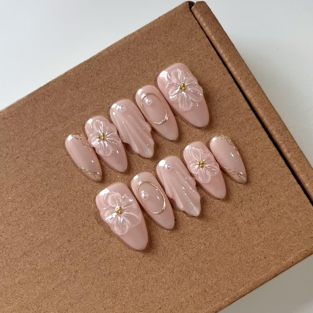 MAGLFELL ongles presse amande moyen, pose rapide et look naturel.