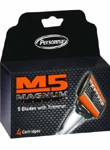 Lames Personna M5 Magnum avec coupe-trim pour un rasage précis