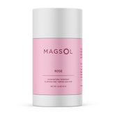 MAGSOL Rose deodorant application demonstrating smooth glide for daily freshness.