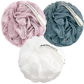 Gant exfoliant MainBasics Airy Blossom, lot de 3, exfoliation en douceur sous la douche.