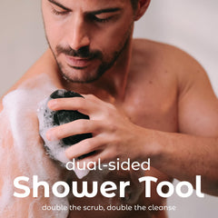 MainBasics outil douche duo exfoliant profond pour une peau lisse après la douche