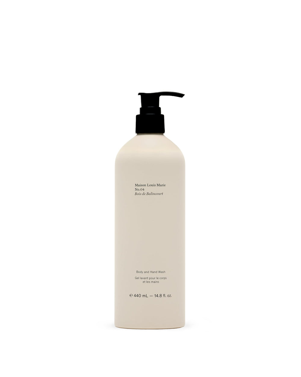 Maison Louis Marie No.04 Bois de Balincourt - Bouteille élégante pour routine corps et mains douce.