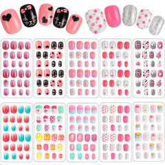 Maitys ensemble dix boîtes d’ongles enfants, tailles variées pour chaque doigt.
