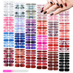 Maitys strips ongles full-wrap ensemble 336 pièces pour un look rapide et durable.