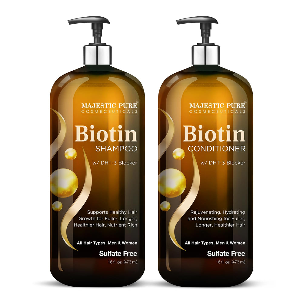 Majestic Pure Biotin Shampoing – flacon visible pour plus de volume.
