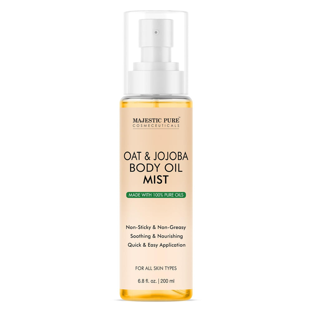 Majestic Pure brume avoine jojoba – bouteille prête pour hydratation légère après la douche.