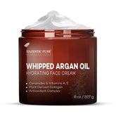 Majestic Pure Crème Argan visage: application douce pour hydratation durable.