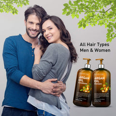 Étiquette Majestic Pure argan, liste d'ingrédients naturels visibles.